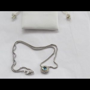 David Yurman Topaz Baby Box Chain Necklace